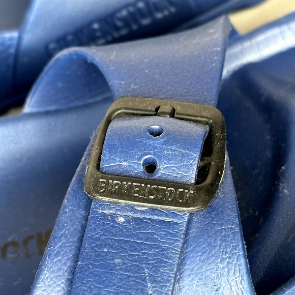 Birkenstock Madrid Eva Blue Rubber Sandals Slide On Summer Women's Size 6 - Picture 7 of 8